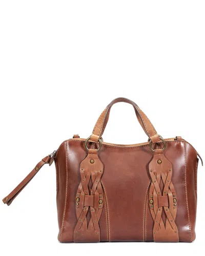 Frye Aubrey Leather Satchel In Brown