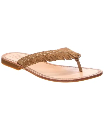 Frye Ava Fringe Suede Sandal In Transparent