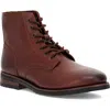 Frye Bowery Lace-up Leather Boot In Cognac