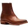 Frye Billy Inside Zip Womens Leather Pull On Ankle Boots In Brown