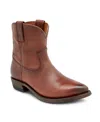 Frye Billy Bootie In Cognac - Oil Leather