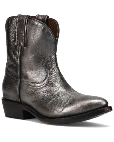 Frye Billy Short Leather Boot In Silver