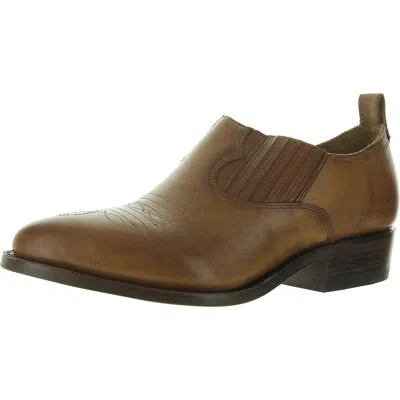 Frye Billy Womens Leather Embroidered Shooties In Brown