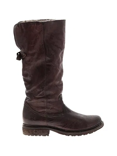 Pre-owned Frye Boots In Burgundy