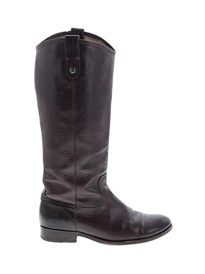 Pre-owned Frye Boots In Burgundy