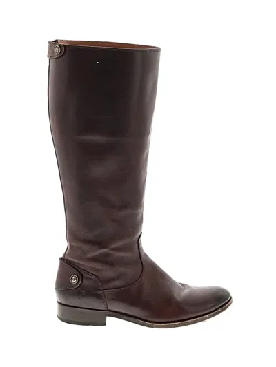 Pre-owned Frye Boots In Burgundy