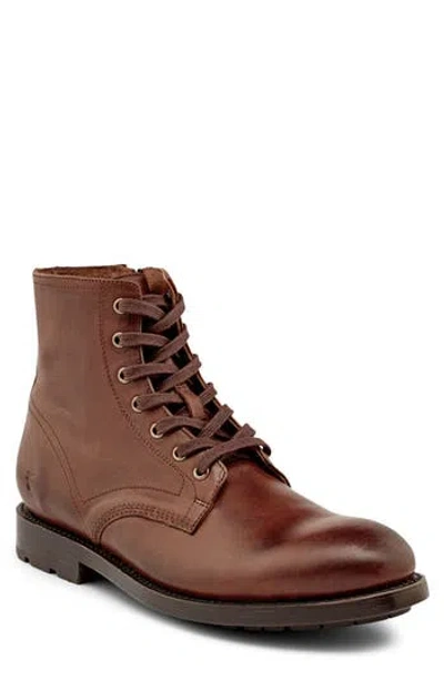 Frye Bowery Lace-up Boot In Brown