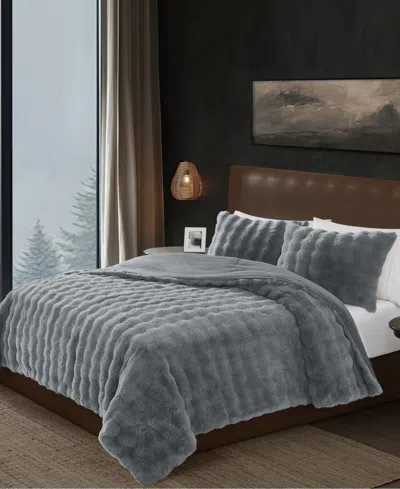Frye Bubble Faux Fur 2-pc. Comforter Set, Twin/twin Xl In Gray