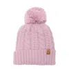 Frye Cable Knit Pompom Beanie In Pink