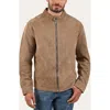 Frye Cafe Leather Racer Jacket In Brown