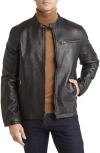 Frye Café Racer Leather Jacket In Black