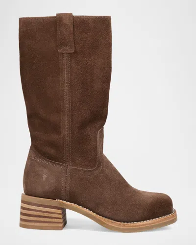 Frye Campus 12r Suede Mid-calf Boots In Multi