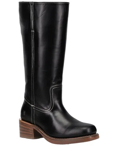 Frye Campus 14in Leather Wide Boot In Black
