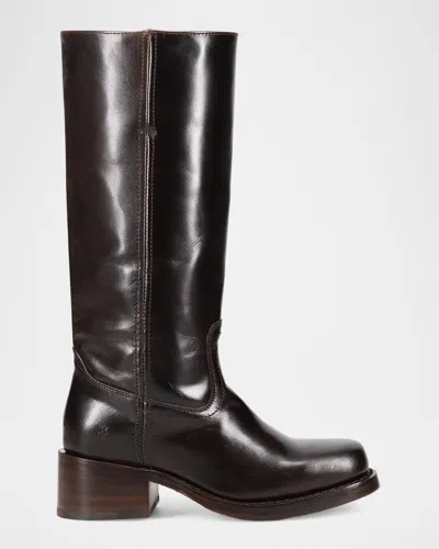 Frye Campus 14l Leather Knee-high Boots In Bourbon