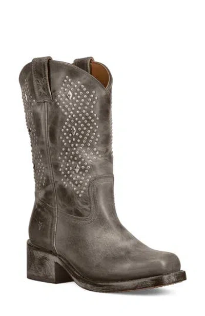 Frye Campus Deco Stud Leather Western Boot In Black