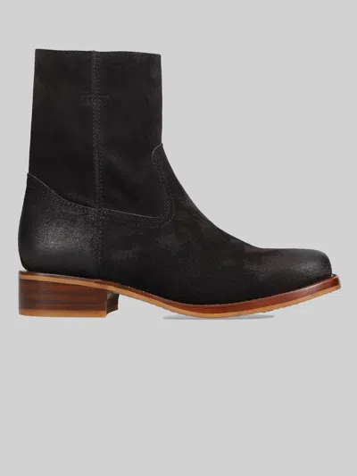 Frye Campus Inside Zip Boots In Black