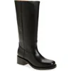 Frye Campus Tall Leather Riding Boots In Black