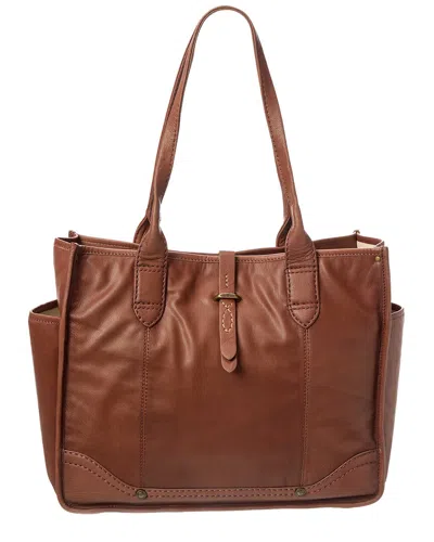 Frye Campus Leather Tote In Brown