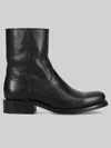 Frye Campus Leather Plain Toe Zip Boot In Black