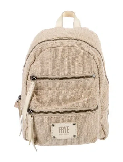 Pre-owned Frye Canvas Backpack In Black