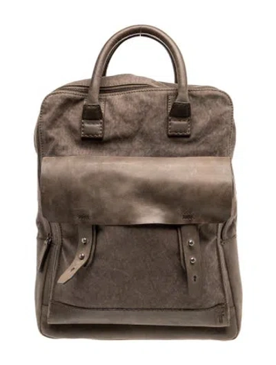 Pre-owned Frye Canvas Backpack In Brown