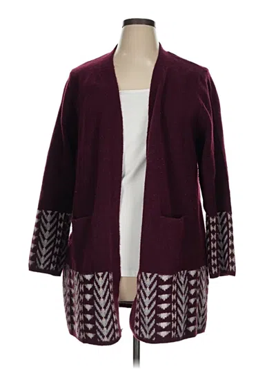 Pre-owned Frye Cardigan Sweater In Burgundy