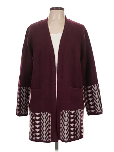 Pre-owned Frye Cardigan Sweater In Burgundy