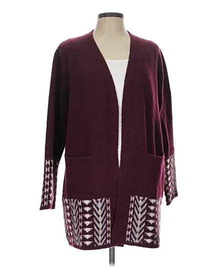 Pre-owned Frye Cardigan Sweater In Burgundy