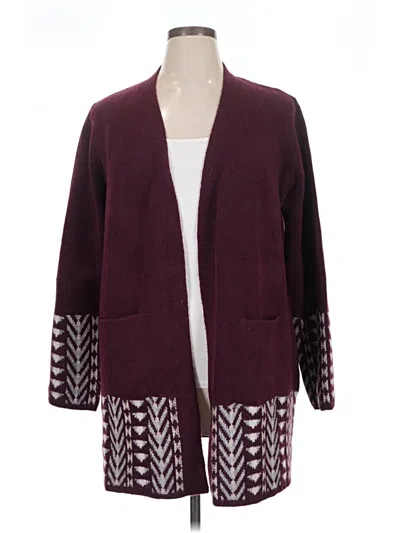 Frye Cardigan Sweater In Burgundy