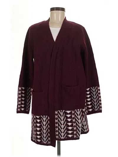 Pre-owned Frye Cardigan Sweater In Burgundy
