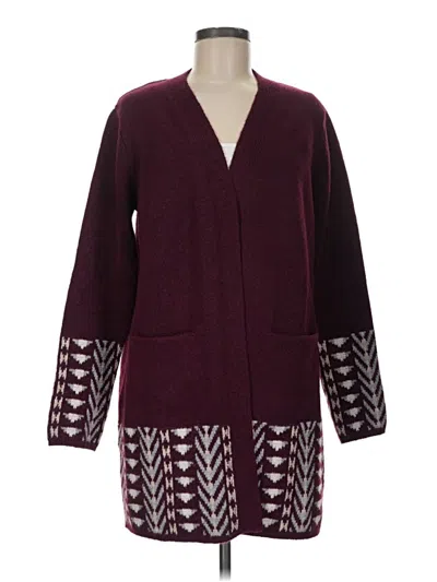 Pre-owned Frye Cardigan Sweater In Burgundy