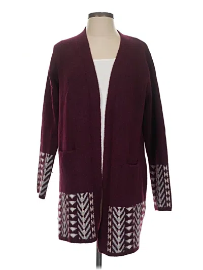 Pre-owned Frye Cardigan Sweater In Burgundy