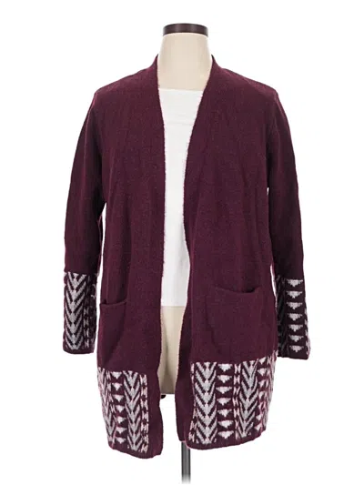 Pre-owned Frye Cardigan Sweater In Burgundy