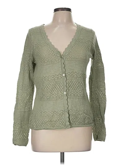 Pre-owned Frye Cardigan Sweater In Green