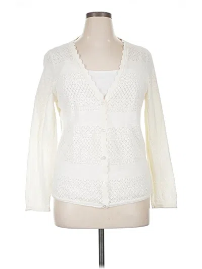 Pre-owned Frye Cardigan Sweater In White