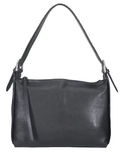 Frye Carla Leather Shoulder In Black