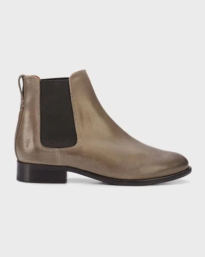 Frye Carly Leather Chelsea Booties In Gray