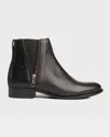 Frye Carly Leather Zip Chelsea Booties In Black