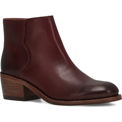 Frye Carson 2 Piping Bootie In Merlot