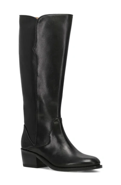 Frye Carson 2 Piping Tall Leather Boots In Black