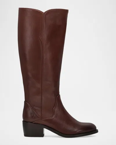 Frye Carson 2 Piping Knee High Boot In Burgundy