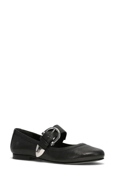 Frye Carson Mary Jane Flat In Black
