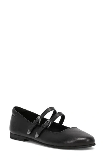 Frye Carson Mary Jane Flat In Black