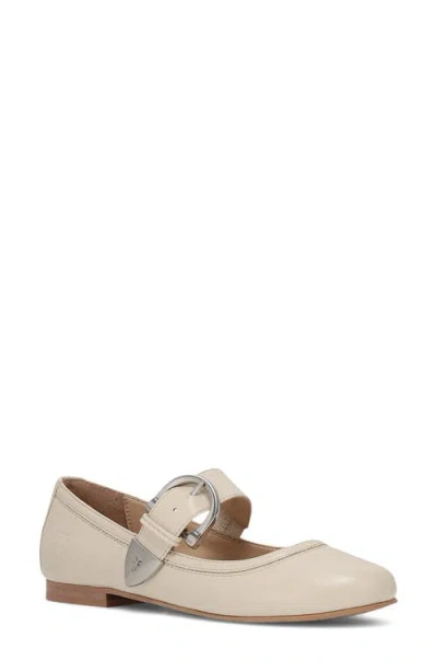 Frye Carson Mary Jane Flat In Neutral
