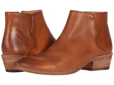Frye Carson Piping Bootie Women's Boots Caramel Antique Pull Up: 11 B - Medium In Multi