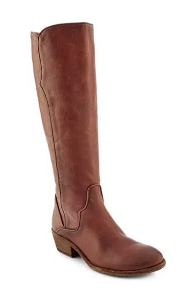 Frye Carson Piping Knee High Boot In Brown
