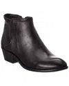 Frye Carson Piping Leather Bootie In Black