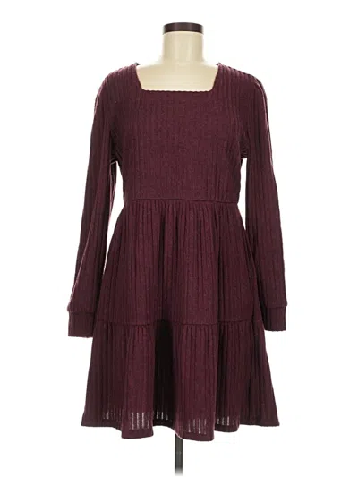 Pre-owned Frye Casual Dress In Burgundy