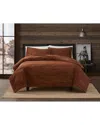 Frye Channel Fluffy Comforter Set In Brown