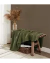Frye Chevron Fuzzy Throw In Green
